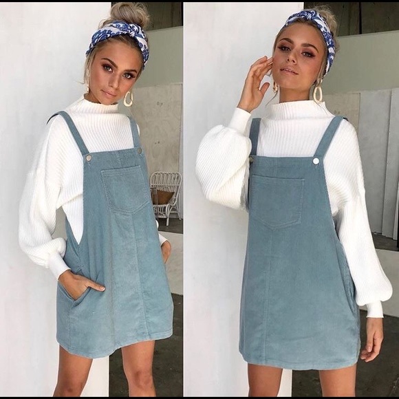 HOST PICK Corduroy Overall Dress w Bib Pocket - Picture 2 of 7